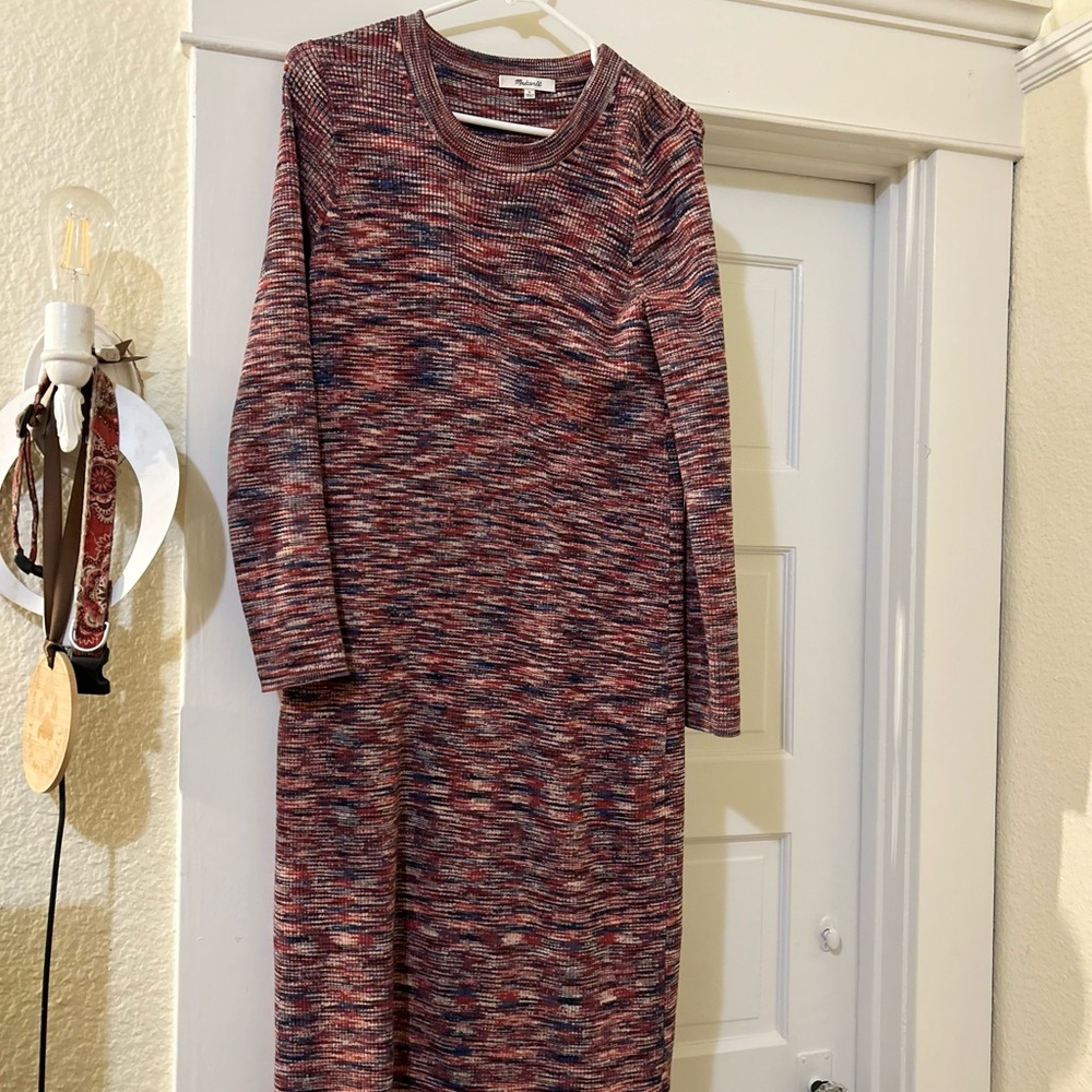 Madewell multi colored Knit Sweater Dress, Size Small